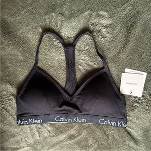 Calvin Klein Black Racerback Bralette Size L